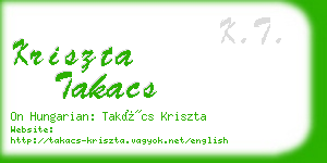 kriszta takacs business card